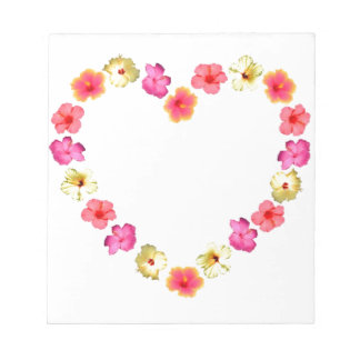 花ハート ノートパッド