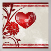 花ハート ポスター (正面)