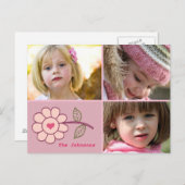 花ハート ポストカード (正面/裏面)