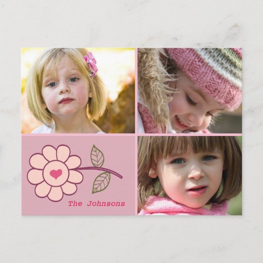 花ハート ポストカード (正面)