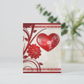 花ハート ポストカード (スタンド正面)