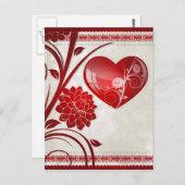 花ハート ポストカード (正面/裏面)