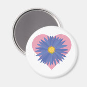 花ハート マグネット (正面/裏面)