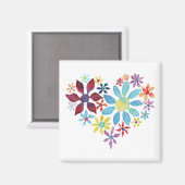 花ハート マグネット (正面/裏面)