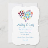 花ハート 招待状 (正面)