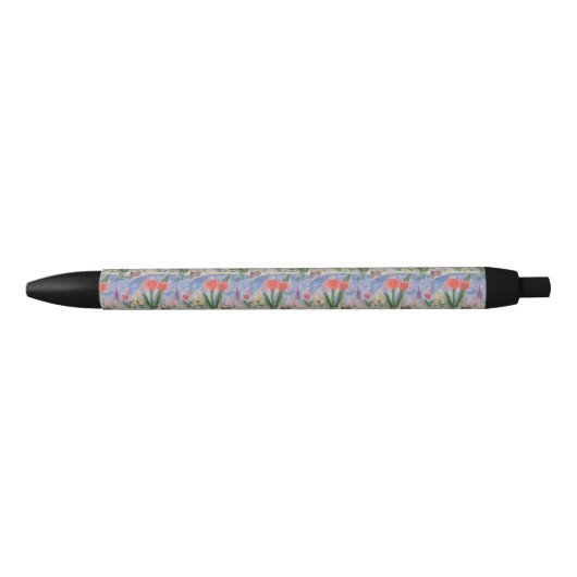 花バイザレイク 黒ボールペン (正面)