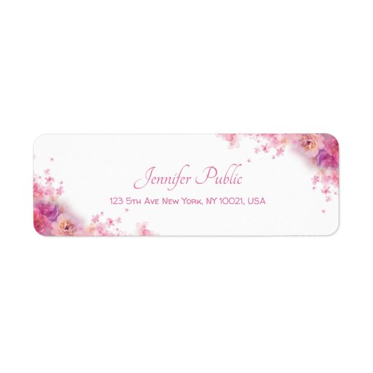 花バラモダン手引き戻エレガントし ラベル (正面)