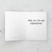 花バレンタインデーと甘い小さなハムスター シーズンカード (内部)