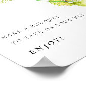 花バーメキシカンフィエスタブライダルシャワー標識 ポスター (角)