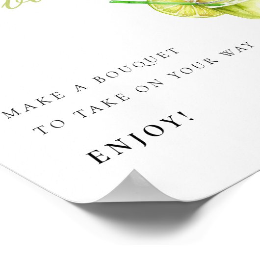 花バーメキシカンフィエスタブライダルシャワー標識 ポスター (角)