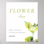 花バーメキシカンフィエスタブライダルシャワー標識 ポスター (正面)