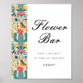 花バーメキシコフローラブライダルシャワー標識 ポスター (正面)