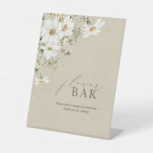 花バー素朴水彩デイジーブライダルシャワー 台座サイン (正面)