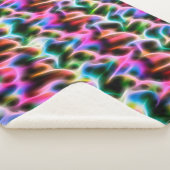 花パステル抽象芸術クッション シェルパブランケット (3/4)