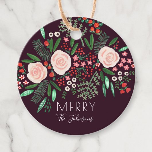 花パタエレガントーンクリスマスホリデー フェイバータグ (正面)