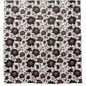 花パターカラフルン23 – シャワーカーテン (正面)