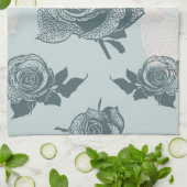 花パターンはとの上がりました キッチンタオル (折り畳み)