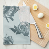 花パターンはとの上がりました キッチンタオル (四つ折り)