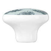 花パターンはとの上がりました セラミックノブ (側面)