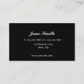 花パターンエレガントな美容院のスタイリストのサロン 名刺 (裏面)