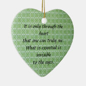 花パターンハートのオーナメント セラミックオーナメント (右)