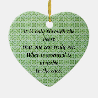 花パターンハートのオーナメント セラミックオーナメント