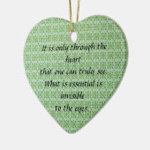 花パターンハートのオーナメント セラミックオーナメント (左)