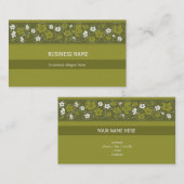 花パターンビジネス 名刺 (正面/裏面)