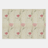 花パターンフローラヴィンテージモリスフローラトレイル ラッピングペーパーシート (正面2)