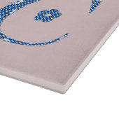 花パターン文字C（青） カッティングボード (角)