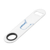 花パターン文字U（青） スピード栓抜き (正面アングル)