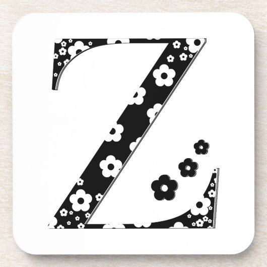 花パターン文字Z コースター (正面)