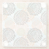 花パターン10 ガラスコースター (裏面)