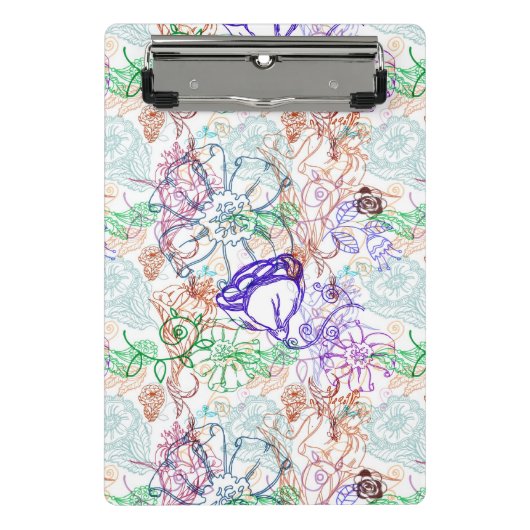 花パターン10 ミニクリップボード (正面)