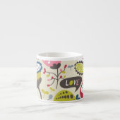 花パターン11 エスプレッソカップ (正面)