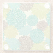 花パターン11 ガラスコースター (裏面)