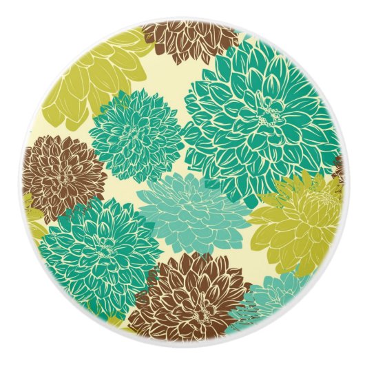 花パターン11 セラミックノブ (正面)