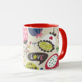 花パターン11 マグカップ (正面右)