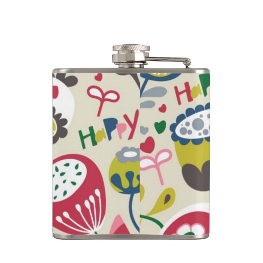 花パターン12 フラスク (裏面)