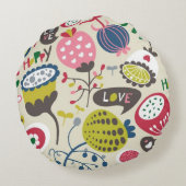 花パターン12 ラウンドクッション (裏面)