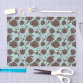 花パターン13 薄葉紙 (クラフト)