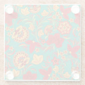 花パターン2 ガラスコースター (裏面)