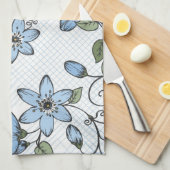 花パターン2 キッチンタオル (四つ折り)