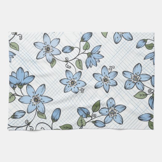 花パターン2 キッチンタオル (横)
