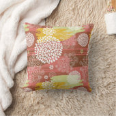 花パターン2 クッション (ブランケット)