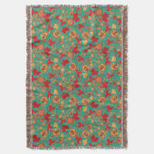 花パターン2 スローブランケット (正面縦)