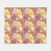 花パターン2 フリースブランケット (正面(横))