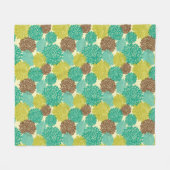 花パターン2 フリースブランケット (正面(横))