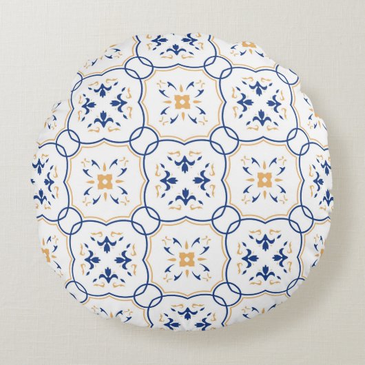 花パターン2 ラウンドクッション (正面)