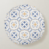 花パターン2 ラウンドクッション (裏面)